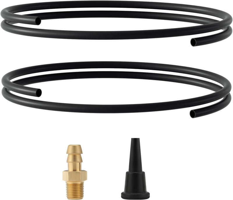 Watflow Natural Gas or LP Gas Manifold Pressure Test Accessories Kit, 40" Rubber Hose, 1/8" NPT Male Brass Fitting for Replacement(2pcs) - Image 1